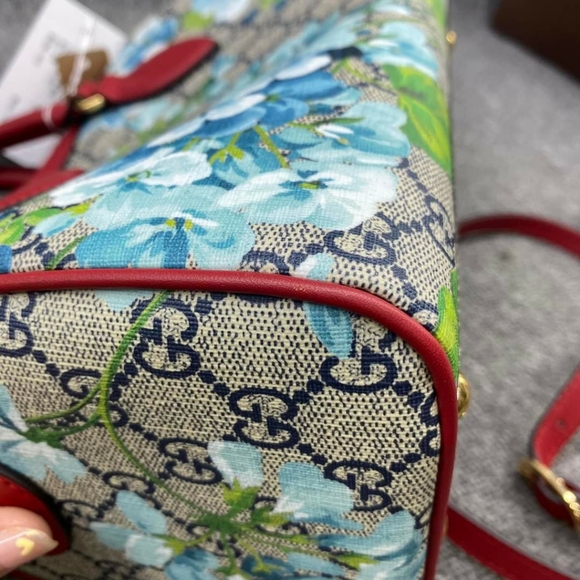 100% Authentic Gucci Blooms Boston Canvas Crossbody Bag - Picture 8 of 16